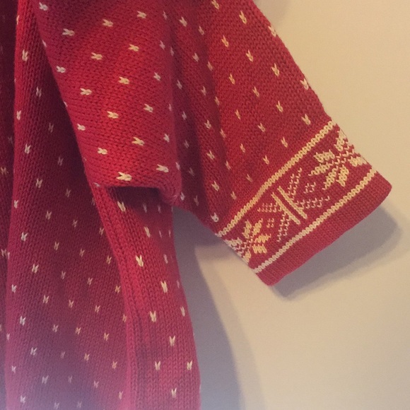 Land’ End - 100% cotton pullover,snowflake sweater - Picture 5 of 10